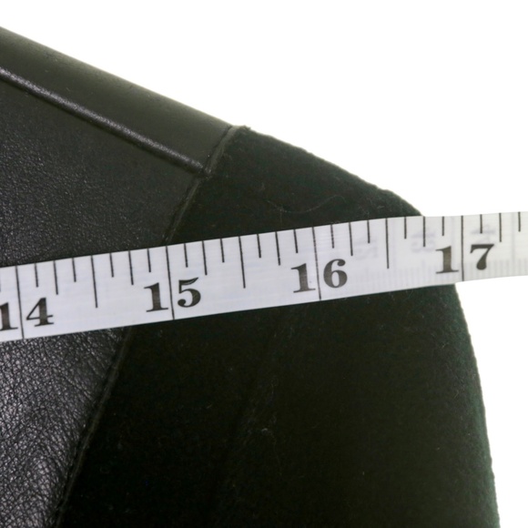 Mackage Wool Cashmere Leather Trim Long Trench Coat Black Womens S Dark Academia - Picture 6 of 10